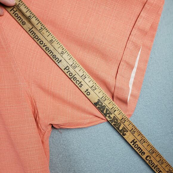 Jamaica Jaxx Size XL Orange Silk Aloha Shirt Orange Island Style Hawaiian Beach - Picture 5 of 13